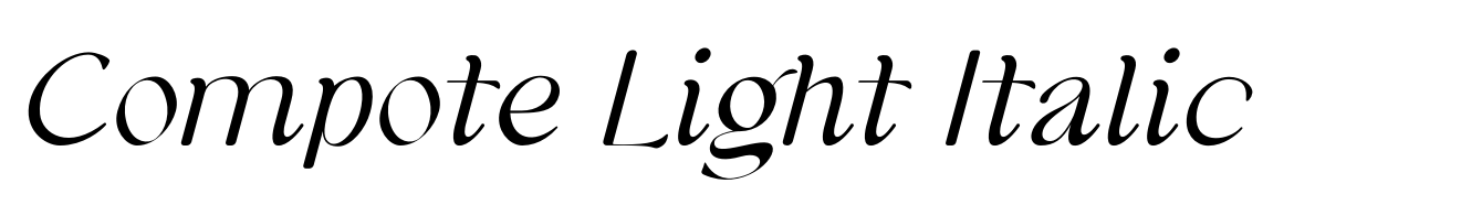 Compote Light Italic